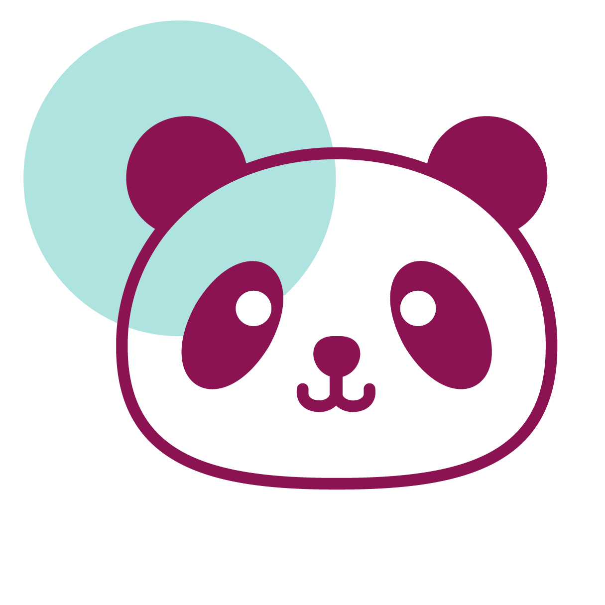Icon zeigt Panda Illustration