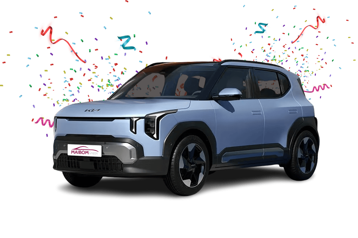 Kia EV2 mit Confetti